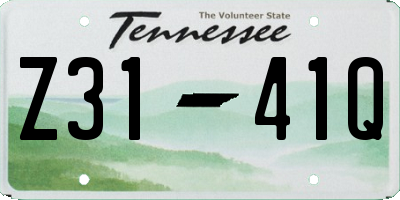 TN license plate Z3141Q