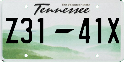TN license plate Z3141X