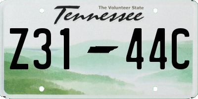TN license plate Z3144C