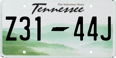 TN license plate Z3144J