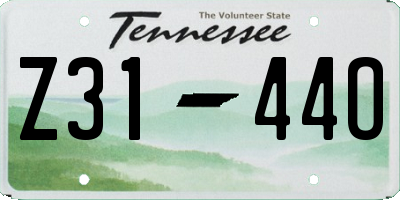 TN license plate Z3144O