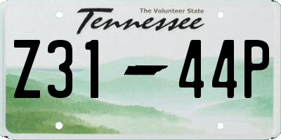 TN license plate Z3144P
