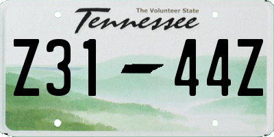 TN license plate Z3144Z