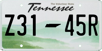 TN license plate Z3145R