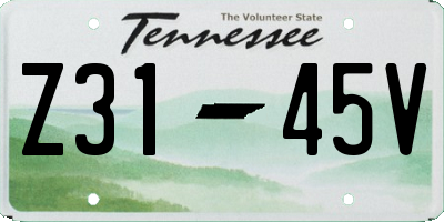 TN license plate Z3145V