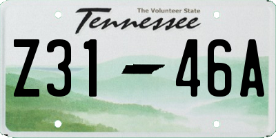 TN license plate Z3146A
