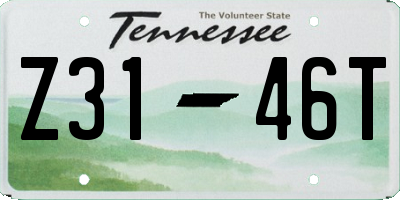 TN license plate Z3146T