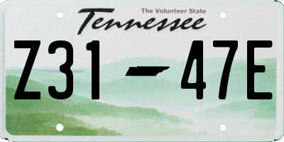 TN license plate Z3147E