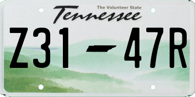 TN license plate Z3147R