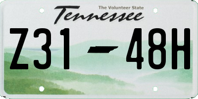 TN license plate Z3148H