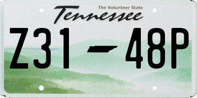 TN license plate Z3148P