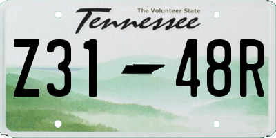 TN license plate Z3148R
