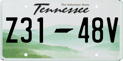 TN license plate Z3148V