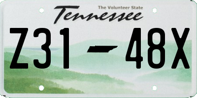 TN license plate Z3148X