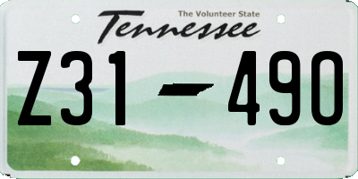 TN license plate Z3149O