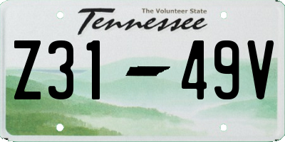 TN license plate Z3149V
