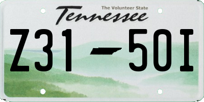 TN license plate Z3150I