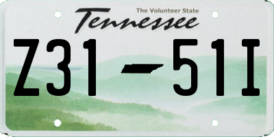 TN license plate Z3151I