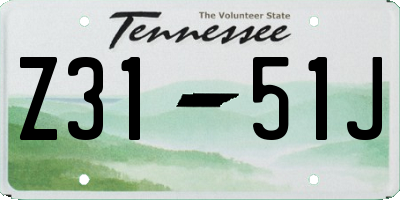 TN license plate Z3151J