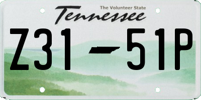 TN license plate Z3151P