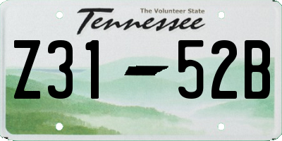 TN license plate Z3152B