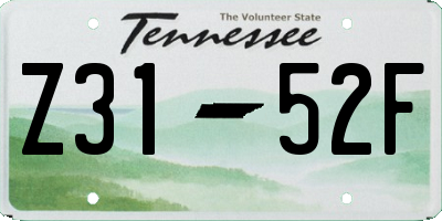 TN license plate Z3152F