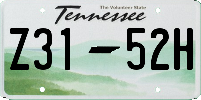 TN license plate Z3152H