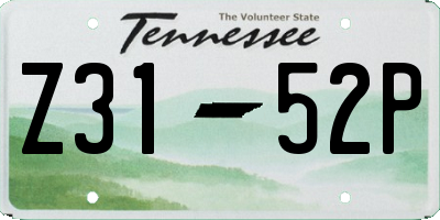 TN license plate Z3152P