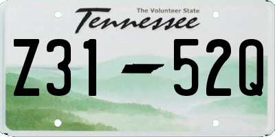 TN license plate Z3152Q