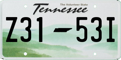 TN license plate Z3153I