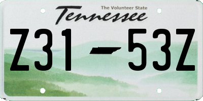 TN license plate Z3153Z