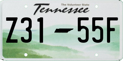 TN license plate Z3155F