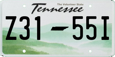 TN license plate Z3155I
