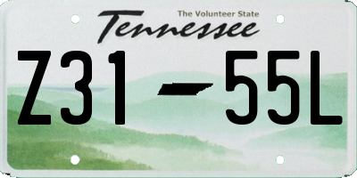TN license plate Z3155L