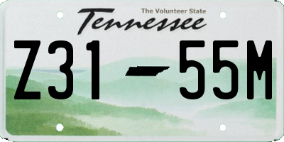 TN license plate Z3155M