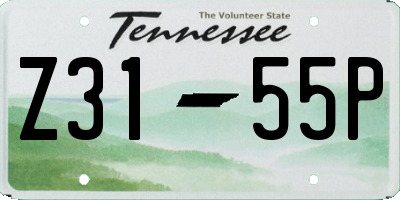 TN license plate Z3155P