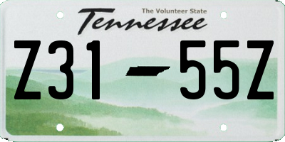 TN license plate Z3155Z