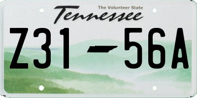 TN license plate Z3156A