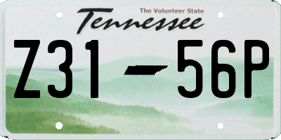 TN license plate Z3156P