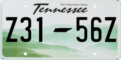 TN license plate Z3156Z