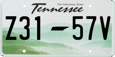 TN license plate Z3157V