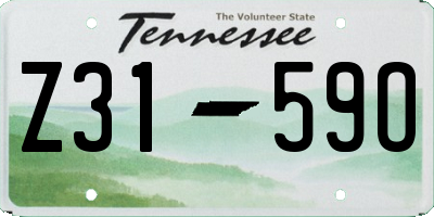 TN license plate Z3159O