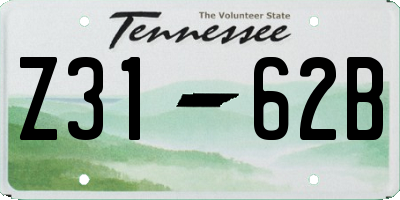 TN license plate Z3162B