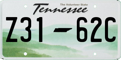 TN license plate Z3162C