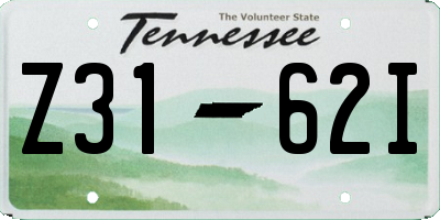 TN license plate Z3162I