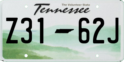 TN license plate Z3162J