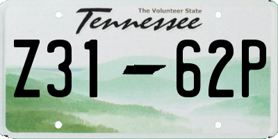 TN license plate Z3162P