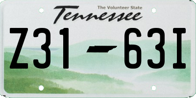 TN license plate Z3163I