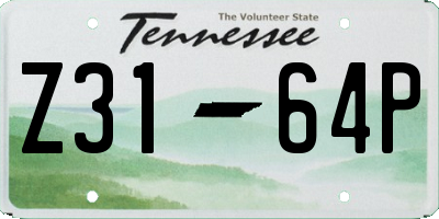 TN license plate Z3164P