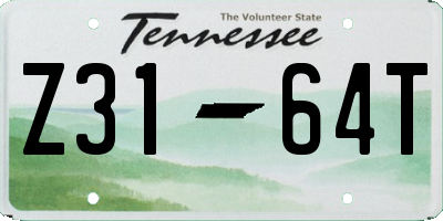 TN license plate Z3164T